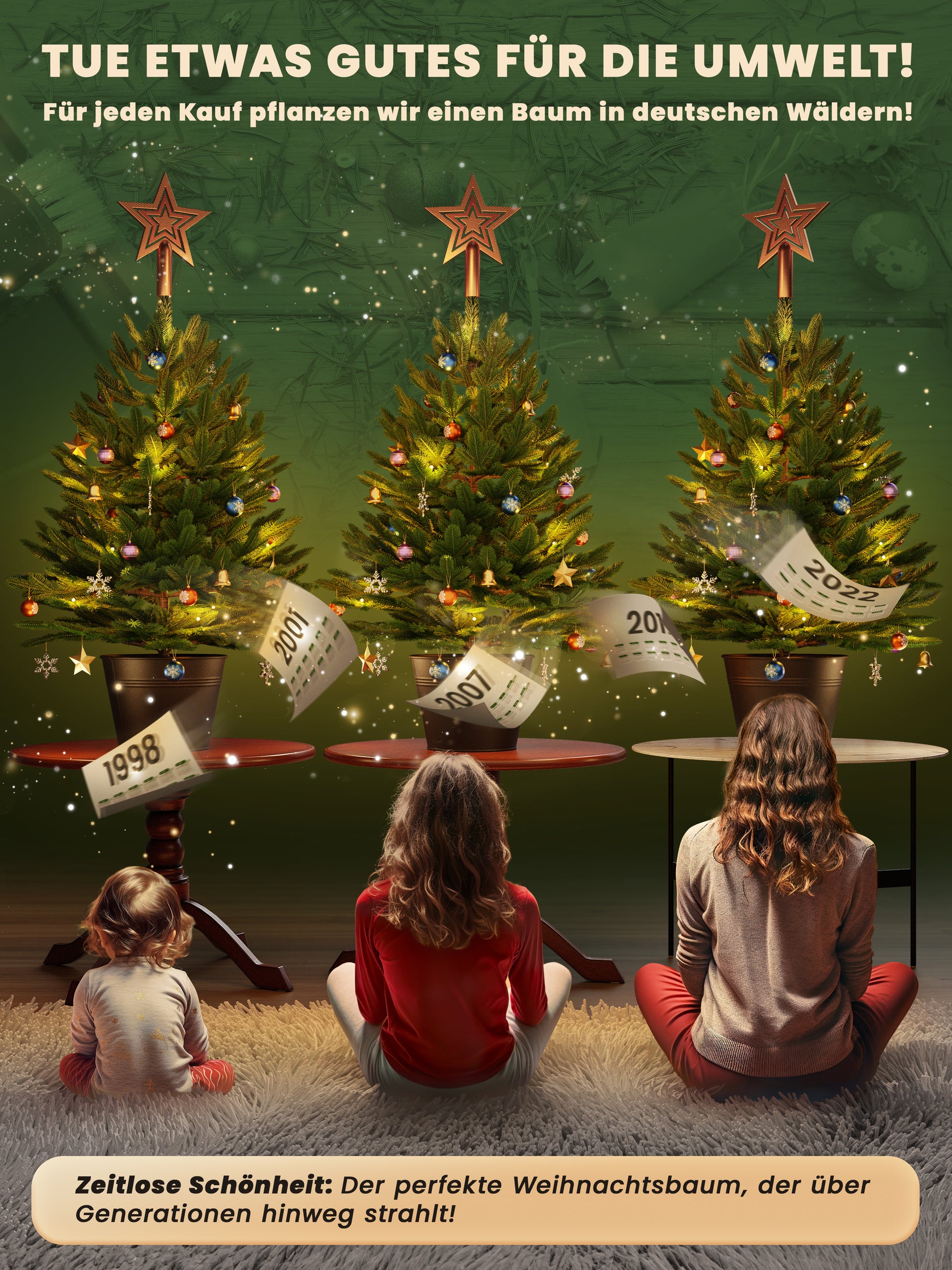 Tanne ArtiTree® - Premium Weihnachtsbaum im Künstlicher 80cm Topf