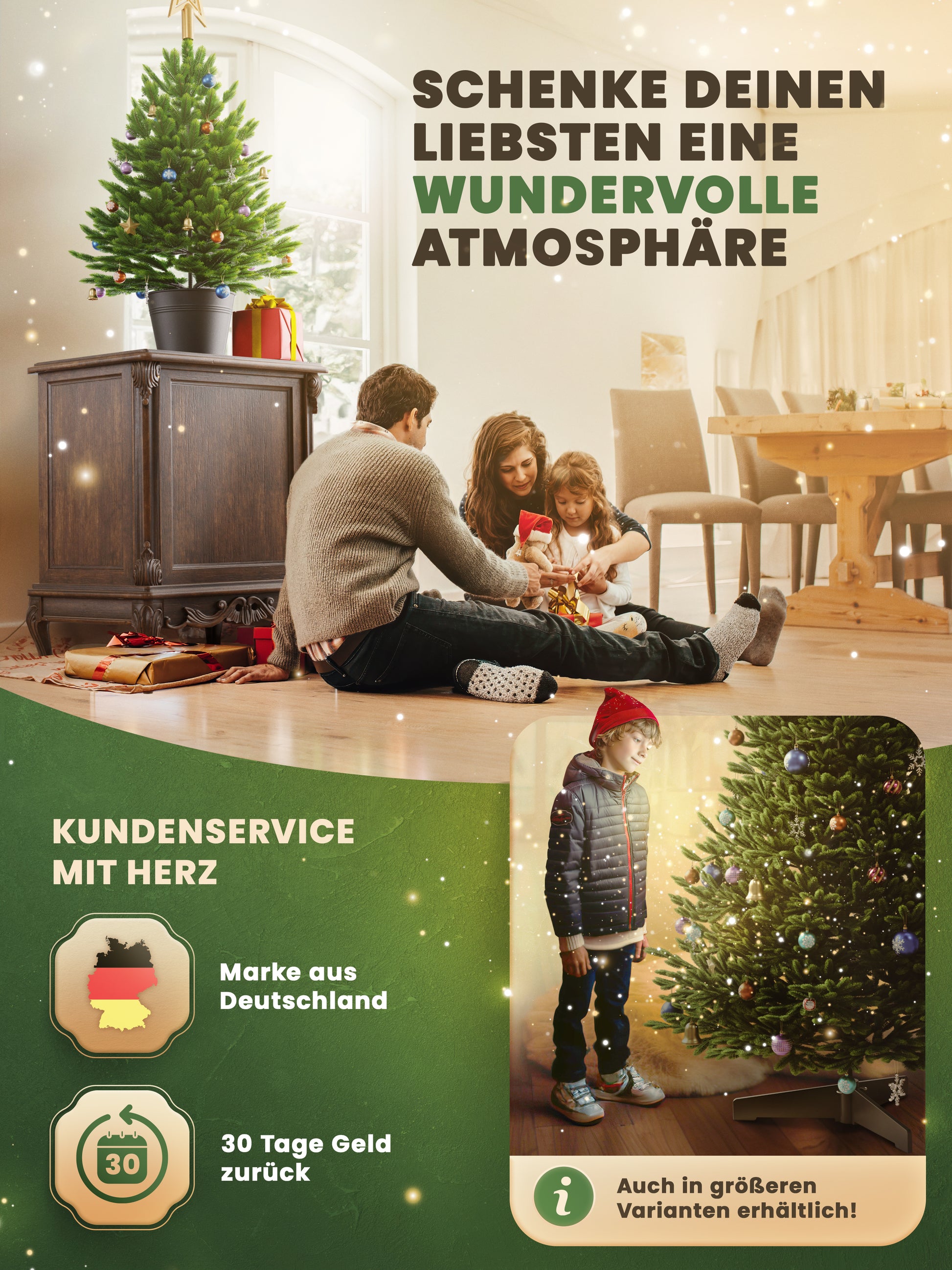 Weihnachtsbaum im - Tanne Topf Künstlicher Premium ArtiTree® 80cm