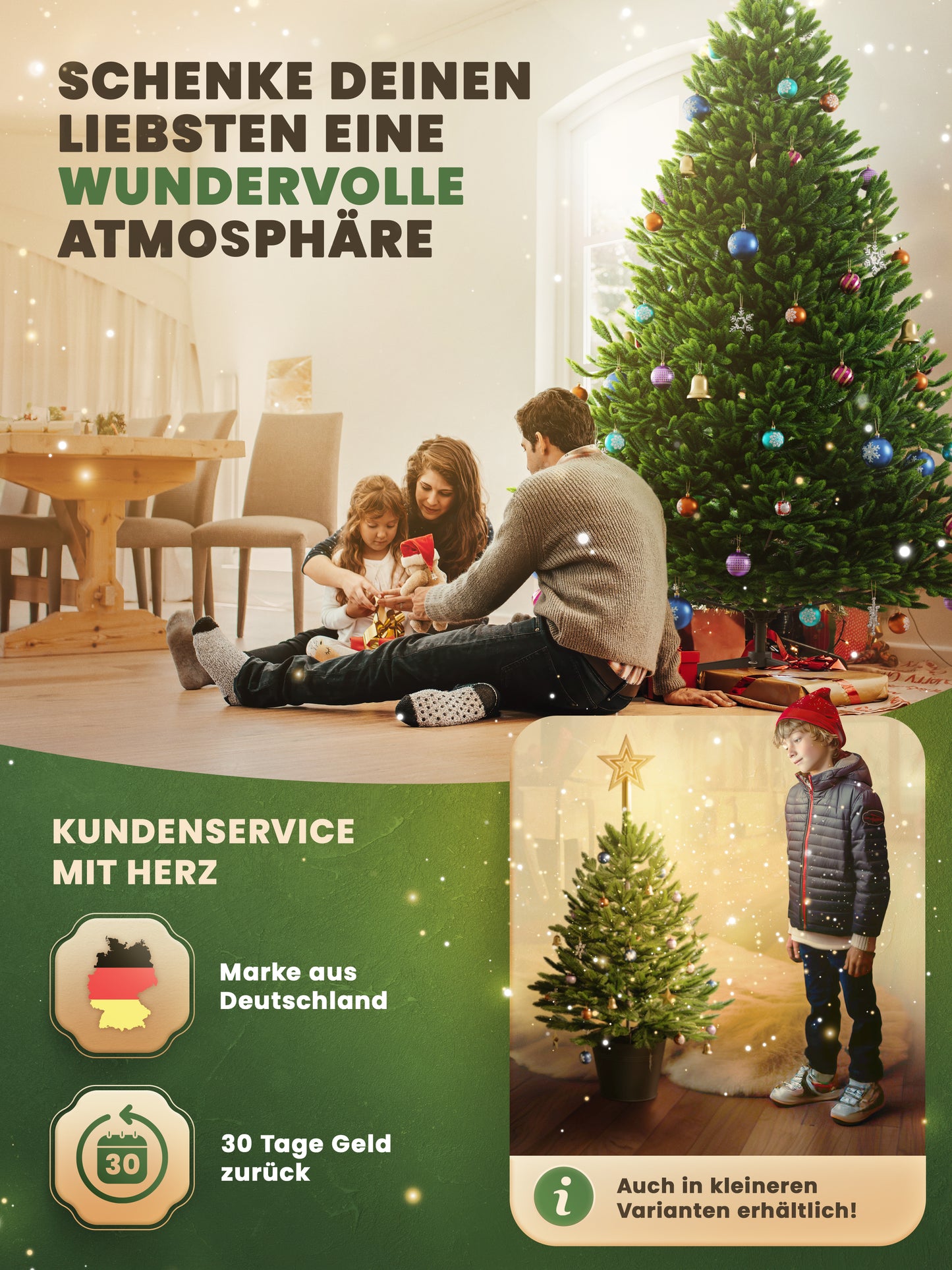 ArtiTree® Künstlicher Weihnachtsbaum - Premium Tanne 210 cm