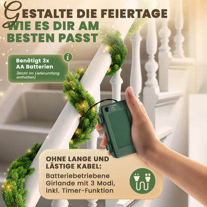 ArtiTree® Weihnachtsgirlande mit Beleuchtung