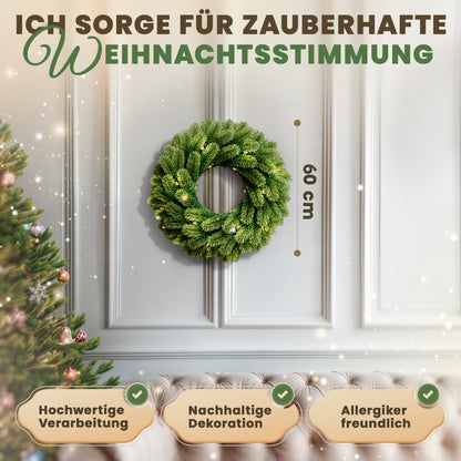 ArtiTree® Weihnachtskranz mit Beleuchtung